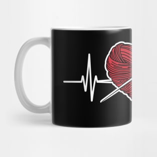 Knitting Heartbeat Mug